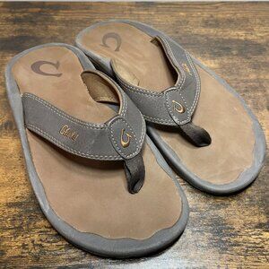 OluKai Ohana 10110 Dark Java/ray Mens Thong Size M 8